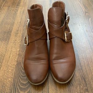 Chestnut Brown Booties - 8